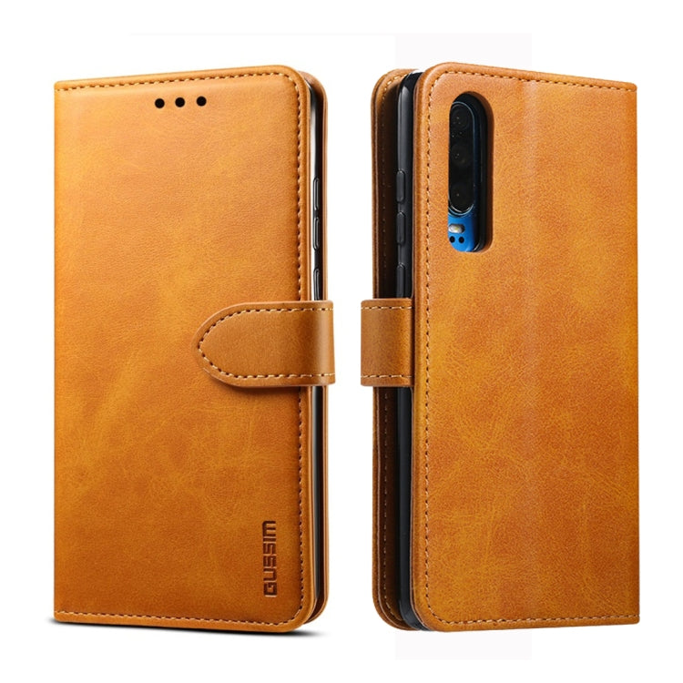 GUSSIM Business Style Horizontal Flip Leather Case with Holder & Card Slots & Wallet, For Huawei P20 Lite, For Huawei P30, For Huawei P30 Pro, For Galaxy A20 / A30 / A40 / A60, For Galaxy A30s / A50 / A50S, For Galaxy A80 / A90, For Huawei P30 Lite����...