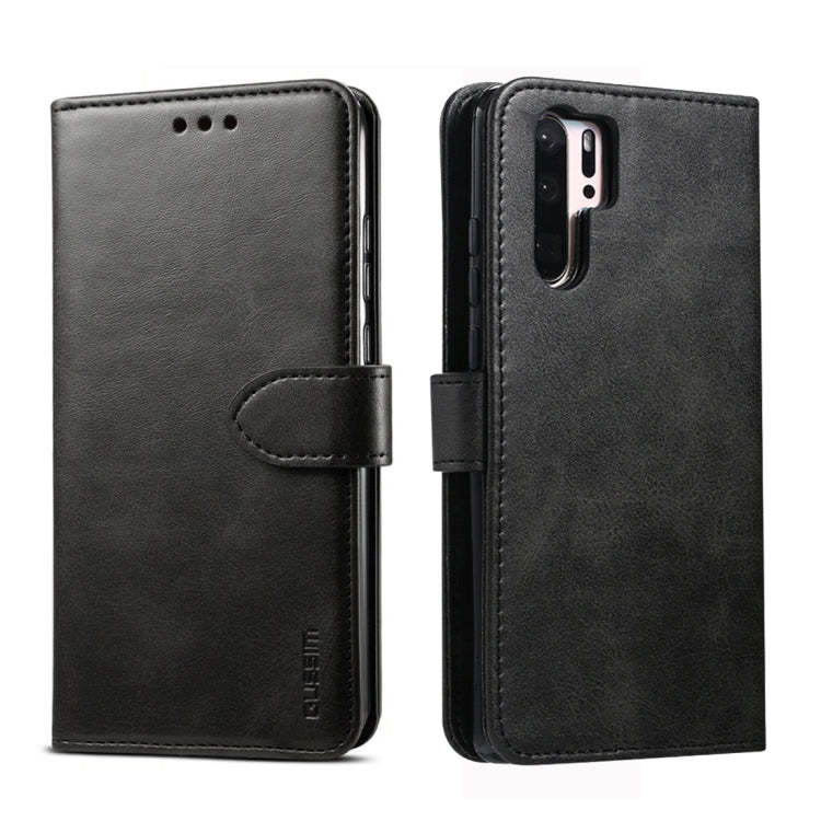 GUSSIM Business Style Horizontal Flip Leather Case with Holder & Card Slots & Wallet, For Huawei P20 Lite, For Huawei P30, For Huawei P30 Pro, For Galaxy A20 / A30 / A40 / A60, For Galaxy A30s / A50 / A50S, For Galaxy A80 / A90, For Huawei P30 Lite����...