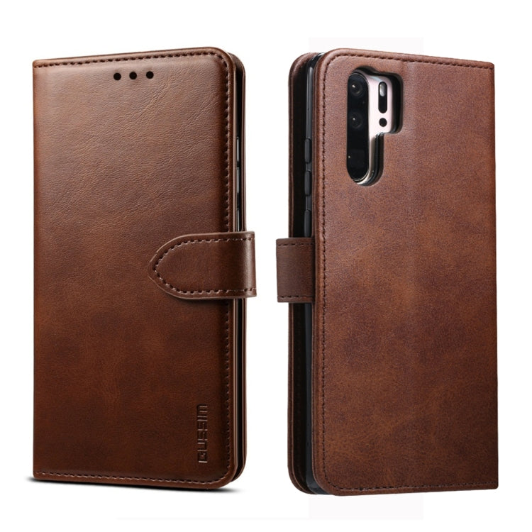 GUSSIM Business Style Horizontal Flip Leather Case with Holder & Card Slots & Wallet, For Huawei P20 Lite, For Huawei P30, For Huawei P30 Pro, For Galaxy A20 / A30 / A40 / A60, For Galaxy A30s / A50 / A50S, For Galaxy A80 / A90, For Huawei P30 Lite����...