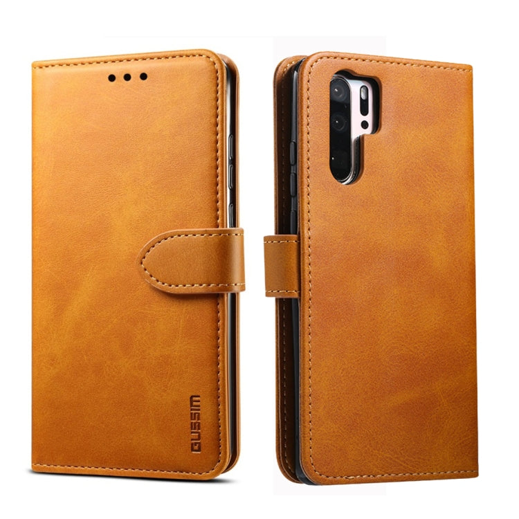 GUSSIM Business Style Horizontal Flip Leather Case with Holder & Card Slots & Wallet, For Huawei P20 Lite, For Huawei P30, For Huawei P30 Pro, For Galaxy A20 / A30 / A40 / A60, For Galaxy A30s / A50 / A50S, For Galaxy A80 / A90, For Huawei P30 Lite����...