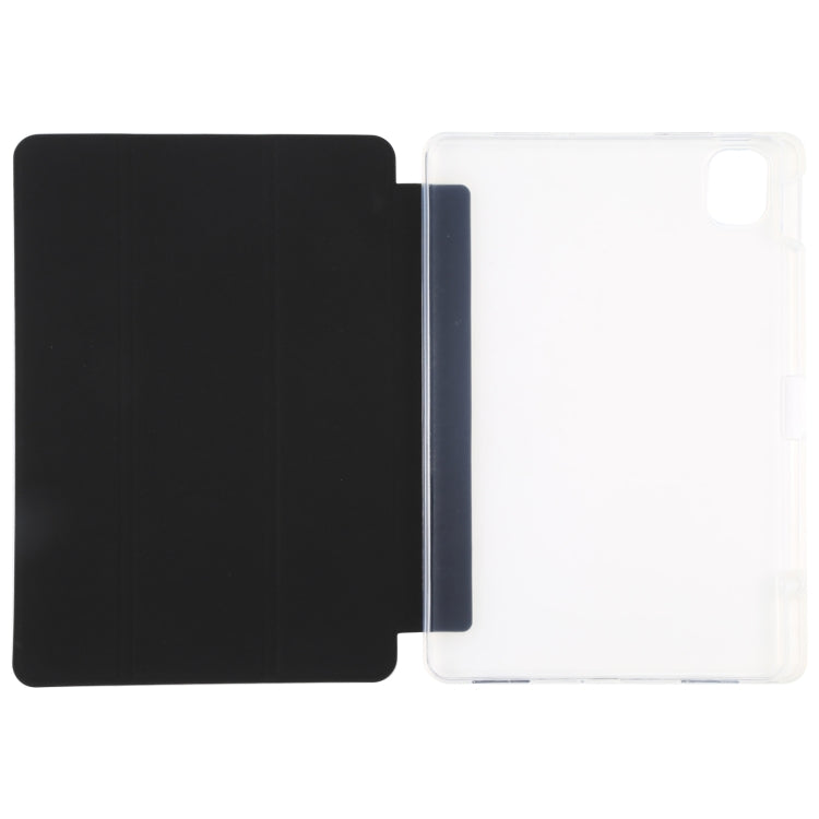 Pen Slot Transparent Back Cover Leather Tablet Case