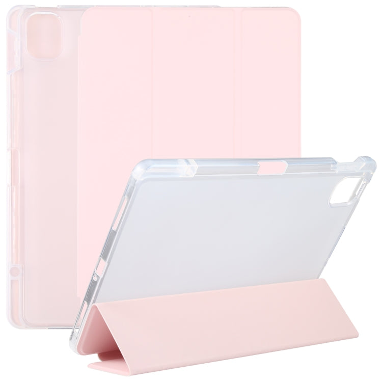 Pen Slot Transparent Back Cover Leather Tablet Case