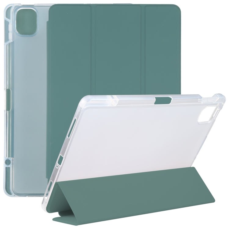 Pen Slot Transparent Back Cover Leather Tablet Case