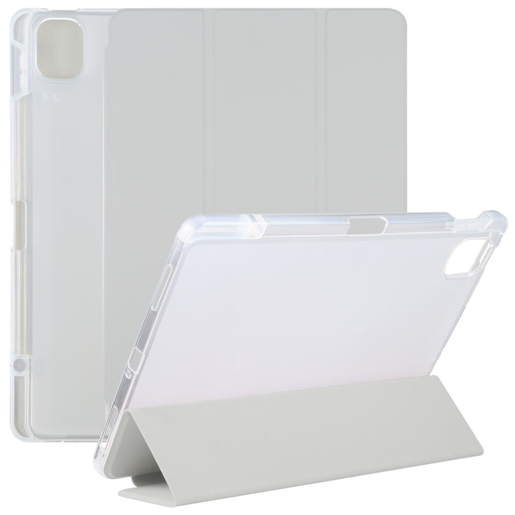 Pen Slot Transparent Back Cover Leather Tablet Case