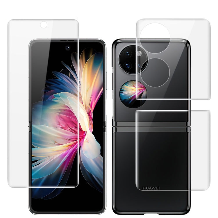 1 Sets imak Curved Full Screen Hydrogel Film (Outer Screen + Back + Inner Screen), For Huawei P50 Pocket