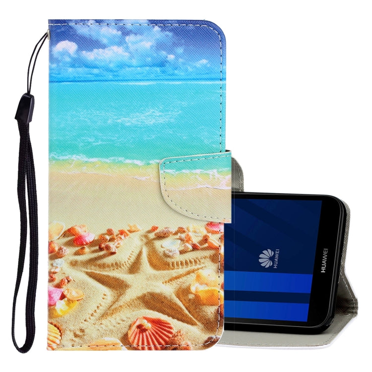3D Colored Drawing Horizontal Flip PU Leather Case with Holder & Card Slots & Wallet, For Xiaomi Redmi Note 8T, For Huawei Y5 2018, For Huawei Y5 2019, For Huawei Y6 2019, For Huawei Y7 2019, For Huawei Enjoy 7S