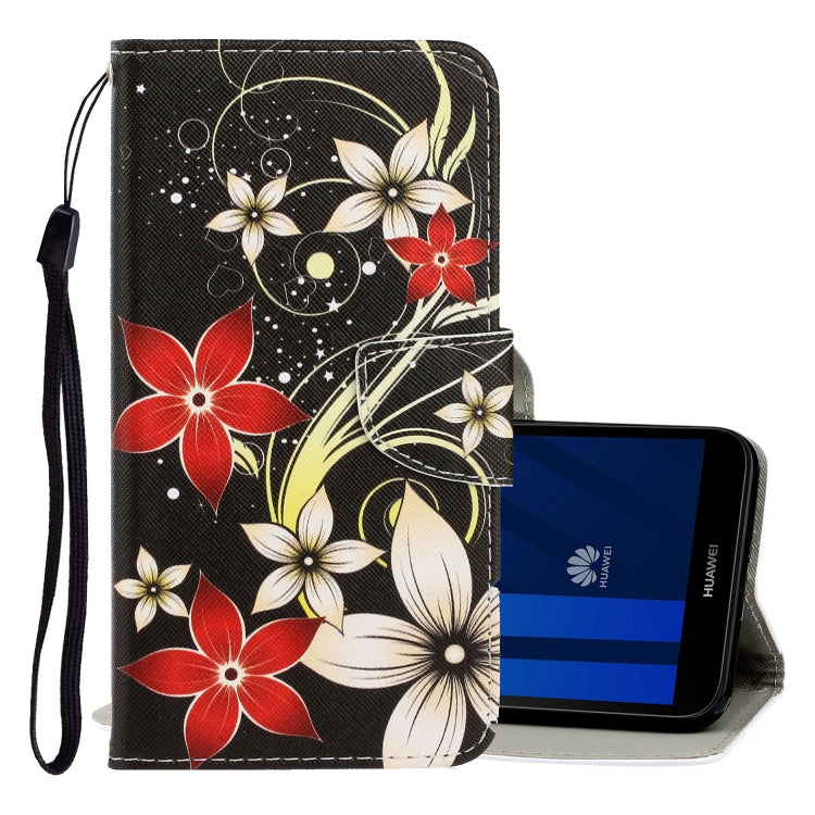 3D Colored Drawing Horizontal Flip PU Leather Case with Holder & Card Slots & Wallet, For Xiaomi Redmi Note 8T, For Huawei Y5 2018, For Huawei Y5 2019, For Huawei Y6 2019, For Huawei Y7 2019, For Huawei Enjoy 7S