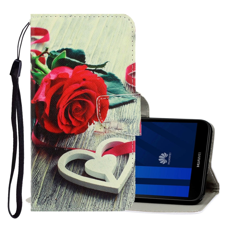 3D Colored Drawing Horizontal Flip PU Leather Case with Holder & Card Slots & Wallet, For Xiaomi Redmi Note 8T, For Huawei Y5 2018, For Huawei Y5 2019, For Huawei Y6 2019, For Huawei Y7 2019, For Huawei Enjoy 7S