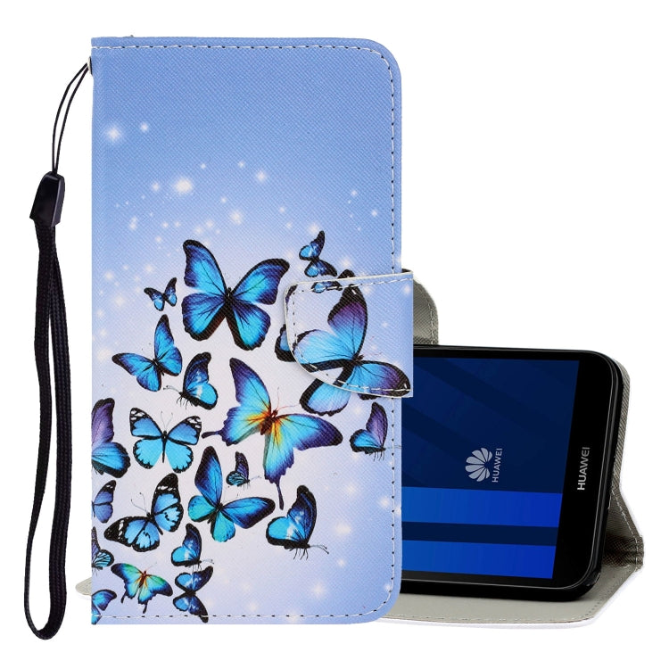 3D Colored Drawing Horizontal Flip PU Leather Case with Holder & Card Slots & Wallet, For Xiaomi Redmi Note 8T, For Huawei Y5 2018, For Huawei Y5 2019, For Huawei Y6 2019, For Huawei Y7 2019, For Huawei Enjoy 7S