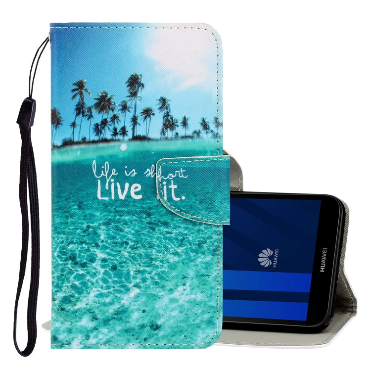 3D Colored Drawing Horizontal Flip PU Leather Case with Holder & Card Slots & Wallet, For Xiaomi Redmi Note 8T, For Huawei Y5 2018, For Huawei Y5 2019, For Huawei Y6 2019, For Huawei Y7 2019, For Huawei Enjoy 7S