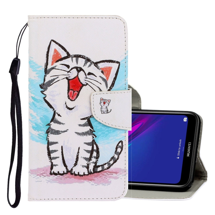 3D Colored Drawing Horizontal Flip PU Leather Case with Holder & Card Slots & Wallet, For Xiaomi Redmi Note 8T, For Huawei Y5 2018, For Huawei Y5 2019, For Huawei Y6 2019, For Huawei Y7 2019, For Huawei Enjoy 7S