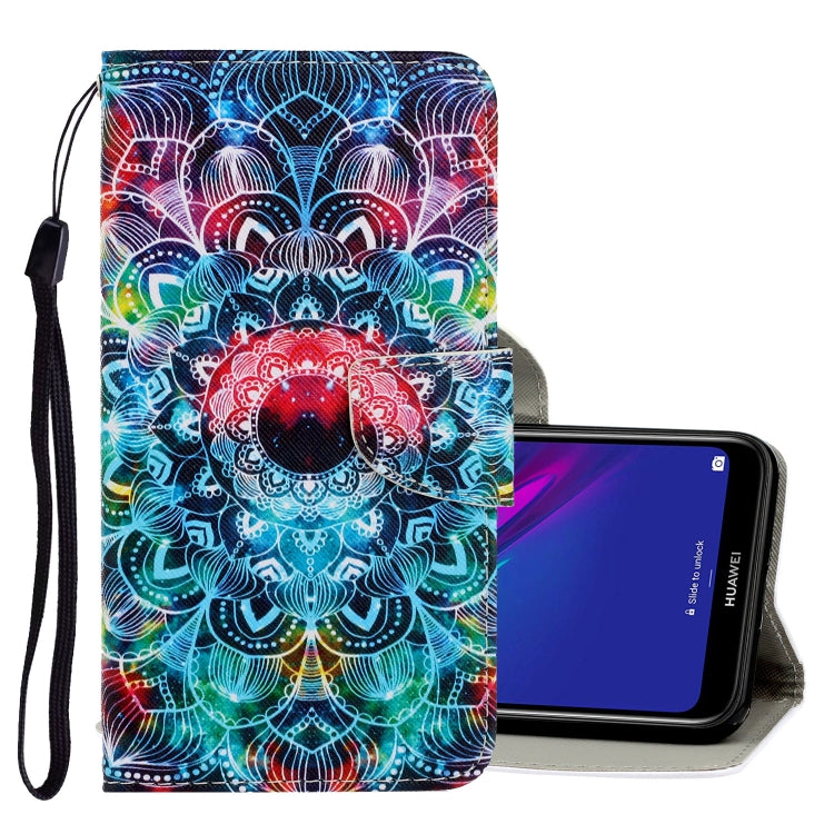 3D Colored Drawing Horizontal Flip PU Leather Case with Holder & Card Slots & Wallet, For Xiaomi Redmi Note 8T, For Huawei Y5 2018, For Huawei Y5 2019, For Huawei Y6 2019, For Huawei Y7 2019, For Huawei Enjoy 7S