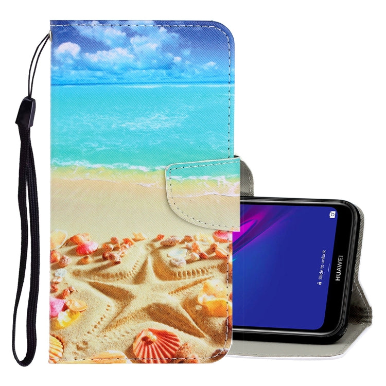3D Colored Drawing Horizontal Flip PU Leather Case with Holder & Card Slots & Wallet, For Xiaomi Redmi Note 8T, For Huawei Y5 2018, For Huawei Y5 2019, For Huawei Y6 2019, For Huawei Y7 2019, For Huawei Enjoy 7S