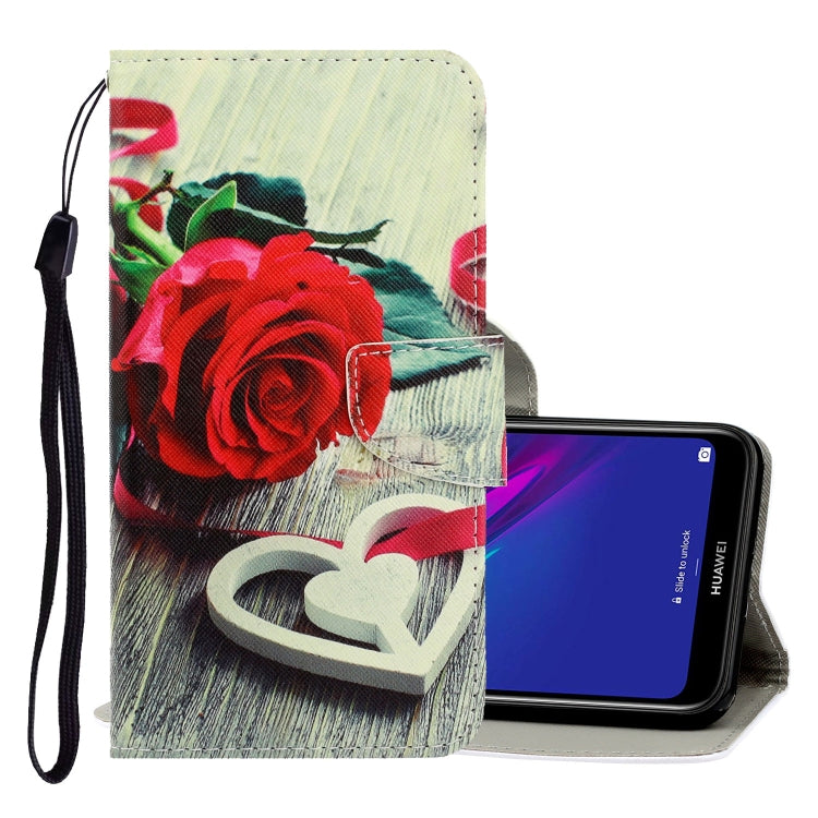 3D Colored Drawing Horizontal Flip PU Leather Case with Holder & Card Slots & Wallet, For Xiaomi Redmi Note 8T, For Huawei Y5 2018, For Huawei Y5 2019, For Huawei Y6 2019, For Huawei Y7 2019, For Huawei Enjoy 7S