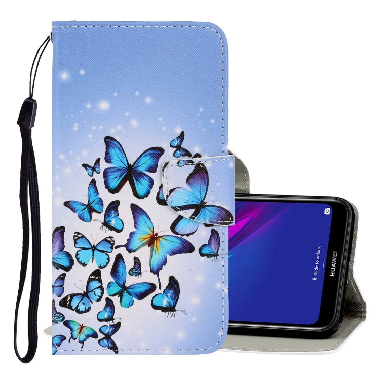 3D Colored Drawing Horizontal Flip PU Leather Case with Holder & Card Slots & Wallet, For Xiaomi Redmi Note 8T, For Huawei Y5 2018, For Huawei Y5 2019, For Huawei Y6 2019, For Huawei Y7 2019, For Huawei Enjoy 7S