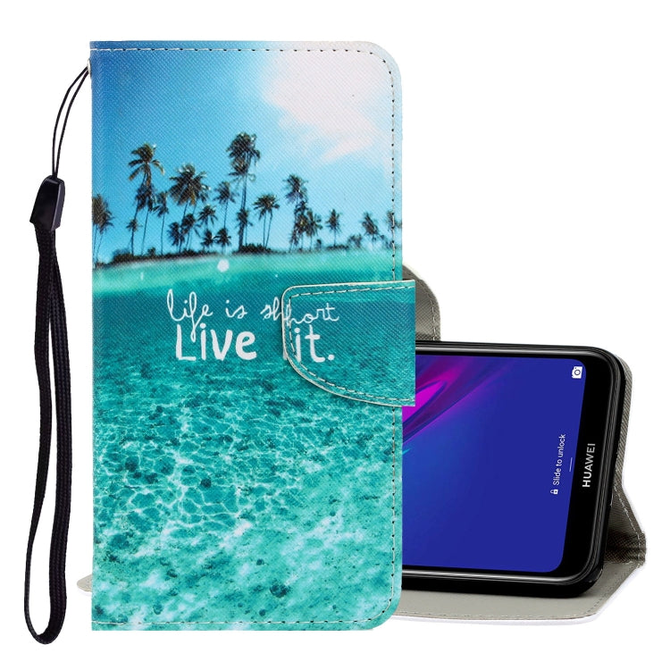 3D Colored Drawing Horizontal Flip PU Leather Case with Holder & Card Slots & Wallet, For Xiaomi Redmi Note 8T, For Huawei Y5 2018, For Huawei Y5 2019, For Huawei Y6 2019, For Huawei Y7 2019, For Huawei Enjoy 7S