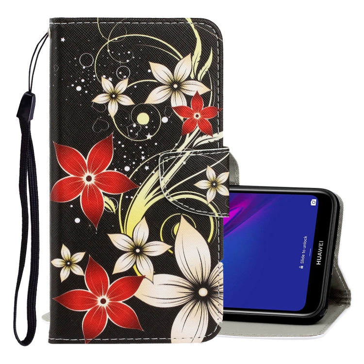 3D Colored Drawing Horizontal Flip PU Leather Case with Holder & Card Slots & Wallet, For Xiaomi Redmi Note 8T, For Huawei Y5 2018, For Huawei Y5 2019, For Huawei Y6 2019, For Huawei Y7 2019, For Huawei Enjoy 7S