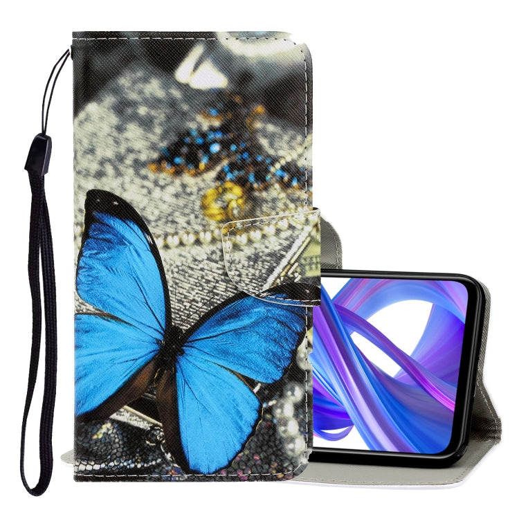 3D Colored Drawing Horizontal Flip PU Leather Case with Holder & Card Slots & Wallet, For Huawei Honor 9X