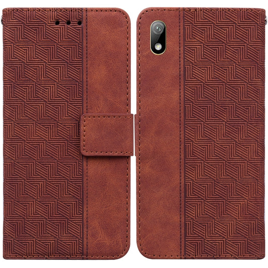 Geometric Embossed Leather Phone Case
