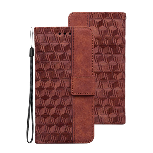 Geometric Embossed Leather Phone Case
