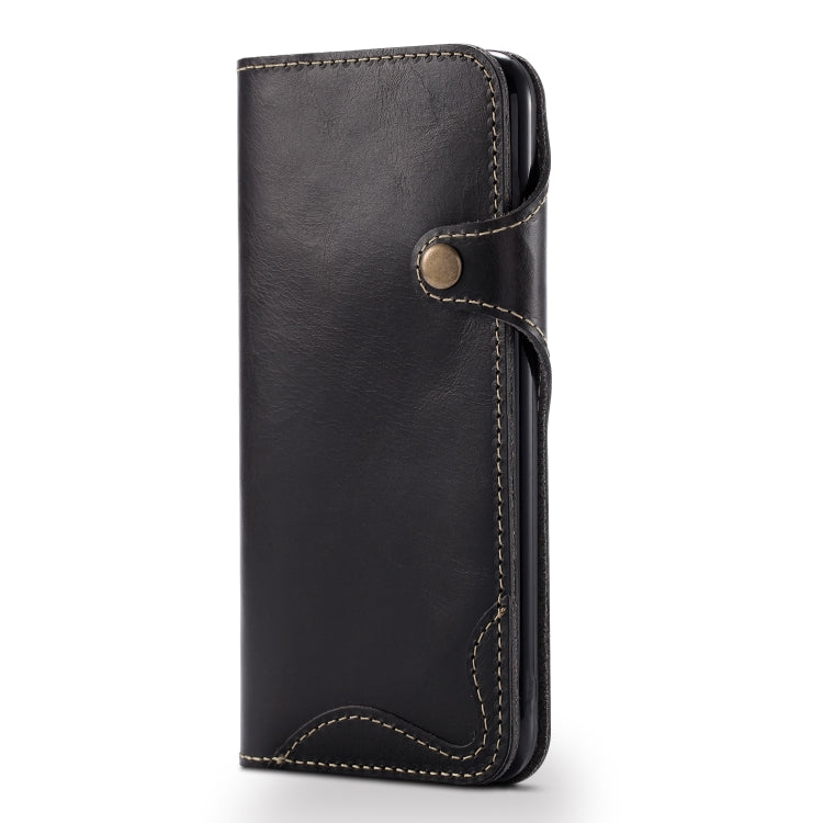 Denior Oil Wax Cowhide Magnetic Button Horizontal Flip Leather Case with Card Slots & Wallet, For iPhone 6, For iPhone 6 Plus / 6s Plus, For iPhone 7 / 8, For iPhone 7 Plus / 8 Plus, For iPhone X / XS, For Galaxy S8, For iPhone XR, For Galaxy S8 Plus��...