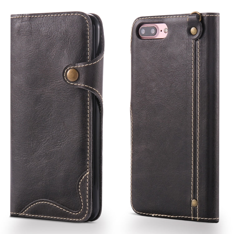 Denior Oil Wax Cowhide Magnetic Button Horizontal Flip Leather Case with Card Slots & Wallet, For iPhone 6, For iPhone 6 Plus / 6s Plus, For iPhone 7 / 8, For iPhone 7 Plus / 8 Plus, For iPhone X / XS, For Galaxy S8, For iPhone XR, For Galaxy S8 Plus��...