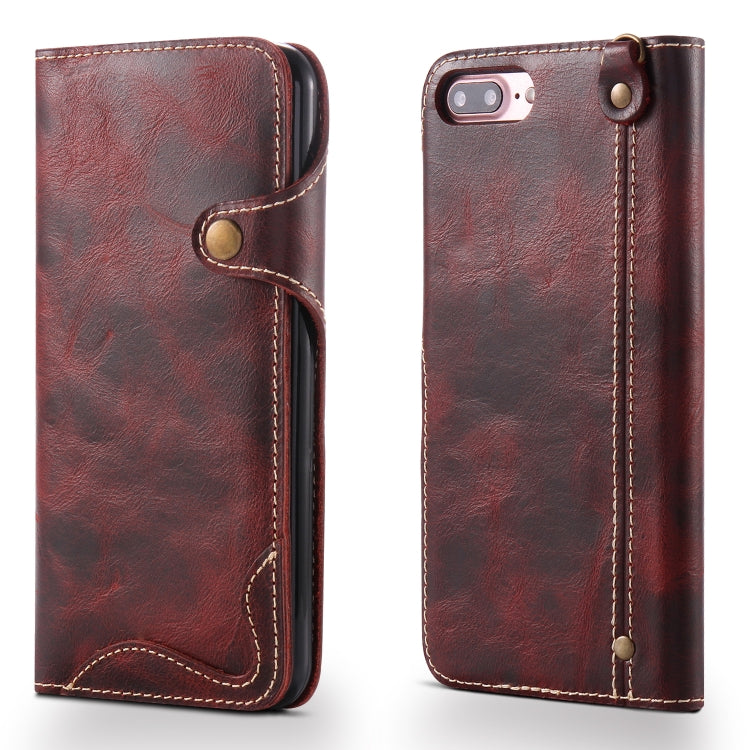 Denior Oil Wax Cowhide Magnetic Button Horizontal Flip Leather Case with Card Slots & Wallet, For iPhone 6, For iPhone 6 Plus / 6s Plus, For iPhone 7 / 8, For iPhone 7 Plus / 8 Plus, For iPhone X / XS, For Galaxy S8, For iPhone XR, For Galaxy S8 Plus��...