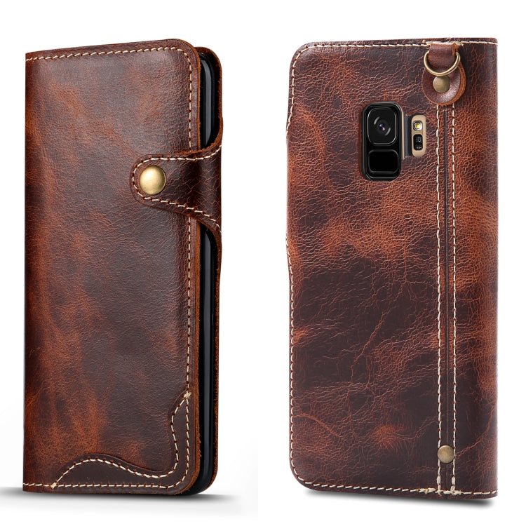 Denior Oil Wax Cowhide Magnetic Button Horizontal Flip Leather Case with Card Slots & Wallet, For iPhone 6, For iPhone 6 Plus / 6s Plus, For iPhone 7 / 8, For iPhone 7 Plus / 8 Plus, For iPhone X / XS, For Galaxy S8, For iPhone XR, For Galaxy S8 Plus��...
