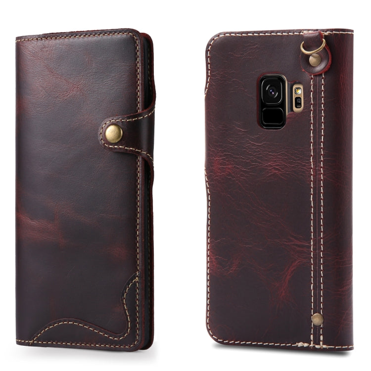 Denior Oil Wax Cowhide Magnetic Button Horizontal Flip Leather Case with Card Slots & Wallet, For iPhone 6, For iPhone 6 Plus / 6s Plus, For iPhone 7 / 8, For iPhone 7 Plus / 8 Plus, For iPhone X / XS, For Galaxy S8, For iPhone XR, For Galaxy S8 Plus��...