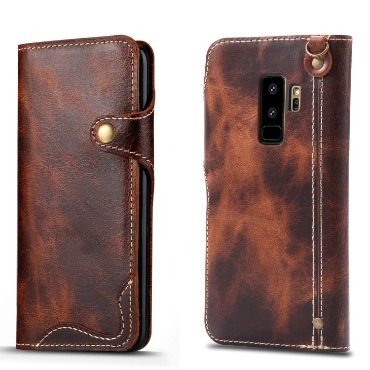 Denior Oil Wax Cowhide Magnetic Button Horizontal Flip Leather Case with Card Slots & Wallet, For iPhone 6, For iPhone 6 Plus / 6s Plus, For iPhone 7 / 8, For iPhone 7 Plus / 8 Plus, For iPhone X / XS, For Galaxy S8, For iPhone XR, For Galaxy S8 Plus��...