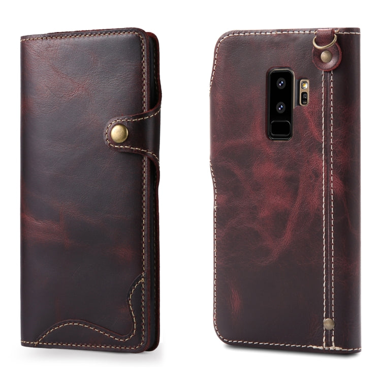 Denior Oil Wax Cowhide Magnetic Button Horizontal Flip Leather Case with Card Slots & Wallet, For iPhone 6, For iPhone 6 Plus / 6s Plus, For iPhone 7 / 8, For iPhone 7 Plus / 8 Plus, For iPhone X / XS, For Galaxy S8, For iPhone XR, For Galaxy S8 Plus��...