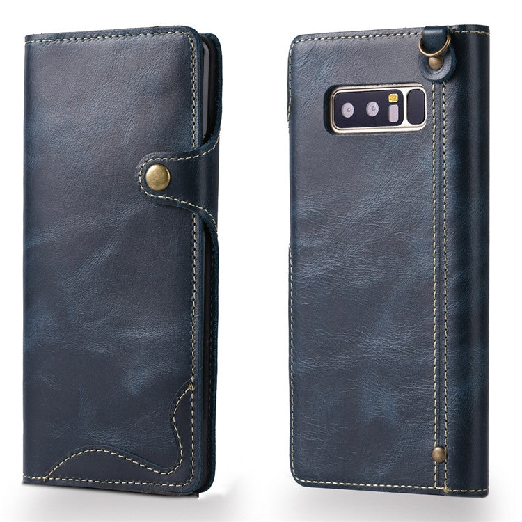 Denior Oil Wax Cowhide Magnetic Button Horizontal Flip Leather Case with Card Slots & Wallet, For iPhone 6, For iPhone 6 Plus / 6s Plus, For iPhone 7 / 8, For iPhone 7 Plus / 8 Plus, For iPhone X / XS, For Galaxy S8, For iPhone XR, For Galaxy S8 Plus��...