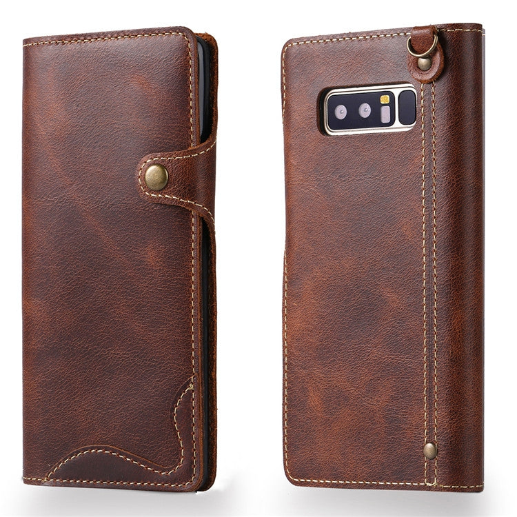Denior Oil Wax Cowhide Magnetic Button Horizontal Flip Leather Case with Card Slots & Wallet, For iPhone 6, For iPhone 6 Plus / 6s Plus, For iPhone 7 / 8, For iPhone 7 Plus / 8 Plus, For iPhone X / XS, For Galaxy S8, For iPhone XR, For Galaxy S8 Plus��...