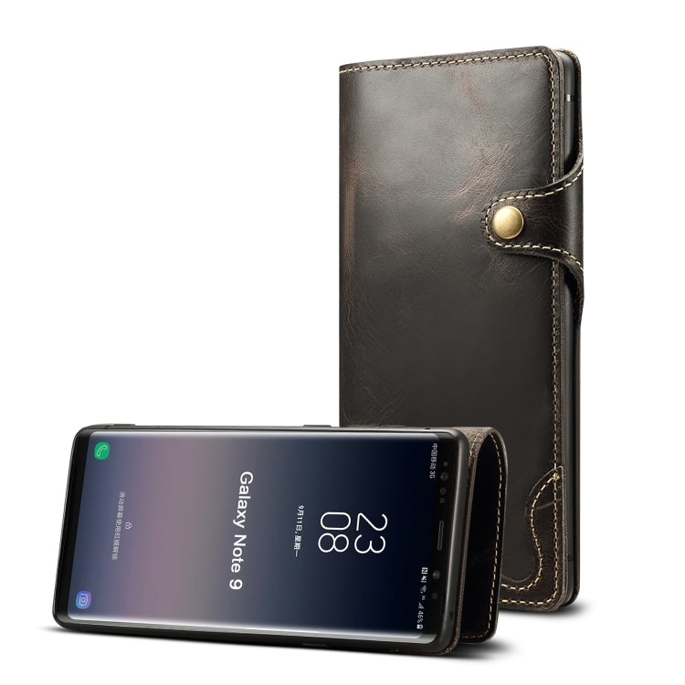 Denior Oil Wax Cowhide Magnetic Button Horizontal Flip Leather Case with Card Slots & Wallet, For iPhone 6, For iPhone 6 Plus / 6s Plus, For iPhone 7 / 8, For iPhone 7 Plus / 8 Plus, For iPhone X / XS, For Galaxy S8, For iPhone XR, For Galaxy S8 Plus��...