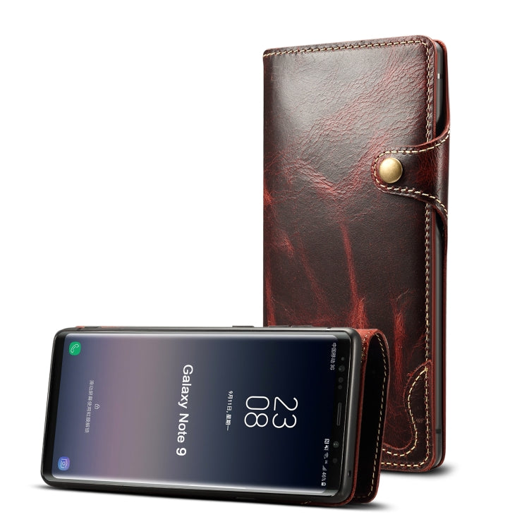 Denior Oil Wax Cowhide Magnetic Button Horizontal Flip Leather Case with Card Slots & Wallet, For iPhone 6, For iPhone 6 Plus / 6s Plus, For iPhone 7 / 8, For iPhone 7 Plus / 8 Plus, For iPhone X / XS, For Galaxy S8, For iPhone XR, For Galaxy S8 Plus��...