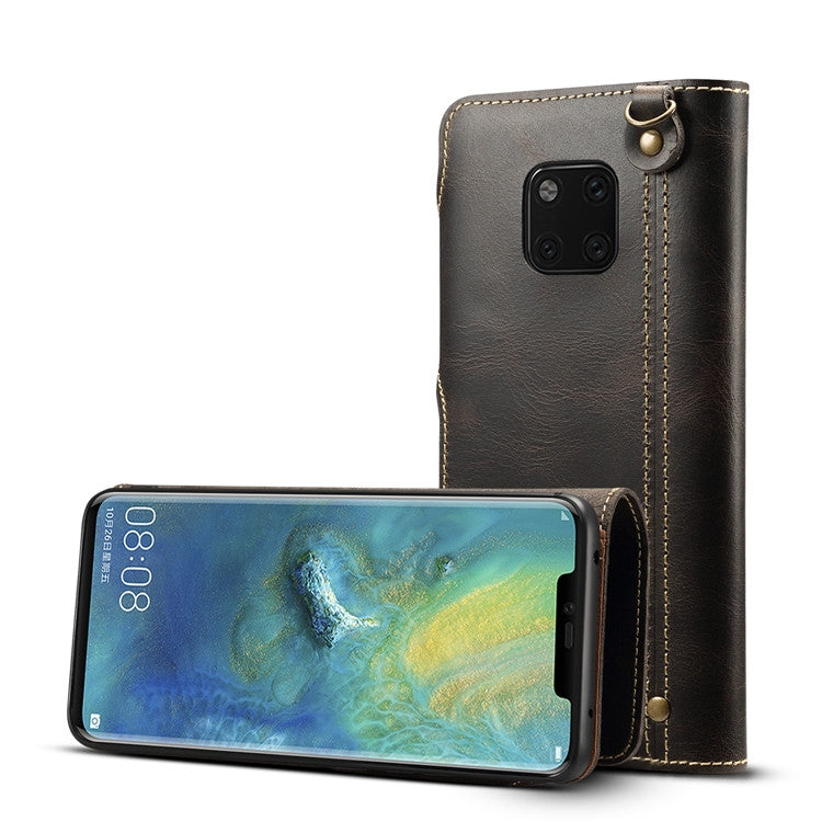 Denior Oil Wax Cowhide Magnetic Button Horizontal Flip Leather Case with Card Slots & Wallet, For iPhone 6, For iPhone 6 Plus / 6s Plus, For iPhone 7 / 8, For iPhone 7 Plus / 8 Plus, For iPhone X / XS, For Galaxy S8, For iPhone XR, For Galaxy S8 Plus��...