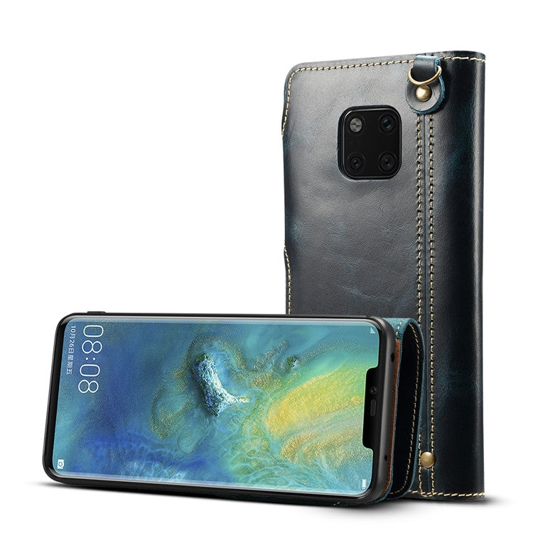 Denior Oil Wax Cowhide Magnetic Button Horizontal Flip Leather Case with Card Slots & Wallet, For iPhone 6, For iPhone 6 Plus / 6s Plus, For iPhone 7 / 8, For iPhone 7 Plus / 8 Plus, For iPhone X / XS, For Galaxy S8, For iPhone XR, For Galaxy S8 Plus��...