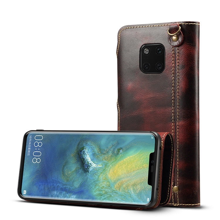 Denior Oil Wax Cowhide Magnetic Button Horizontal Flip Leather Case with Card Slots & Wallet, For iPhone 6, For iPhone 6 Plus / 6s Plus, For iPhone 7 / 8, For iPhone 7 Plus / 8 Plus, For iPhone X / XS, For Galaxy S8, For iPhone XR, For Galaxy S8 Plus��...