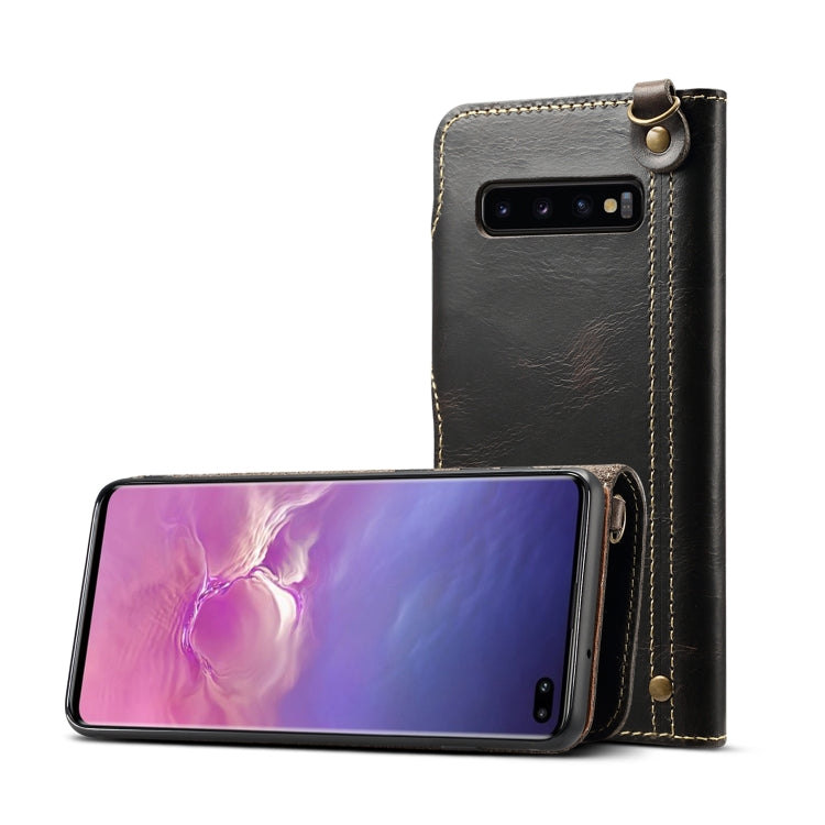 Denior Oil Wax Cowhide Magnetic Button Horizontal Flip Leather Case with Card Slots & Wallet, For iPhone 6, For iPhone 6 Plus / 6s Plus, For iPhone 7 / 8, For iPhone 7 Plus / 8 Plus, For iPhone X / XS, For Galaxy S8, For iPhone XR, For Galaxy S8 Plus��...