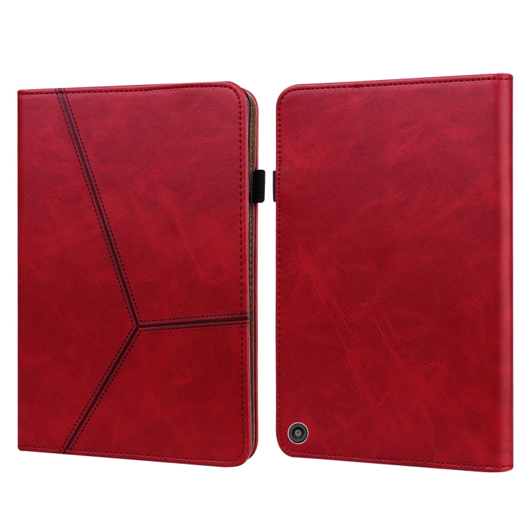 Solid Color Embossed Striped Leather Case