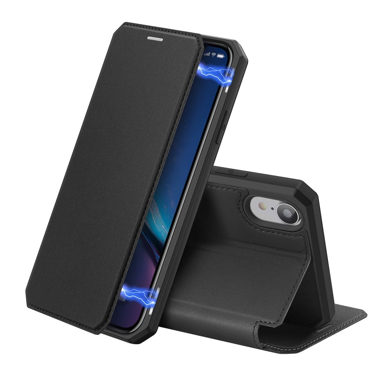 DUX DUCIS Skin X Series PU + TPU Horizontal Flip Leather Case with Holder & Card Slot, For iPhone XR