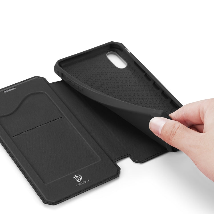 DUX DUCIS Skin X Series PU + TPU Horizontal Flip Leather Case with Holder & Card Slot, For iPhone XR