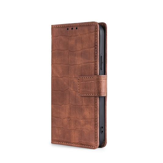 Skin Feel Crocodile Texture Magnetic Clasp PU Leather Phone Case