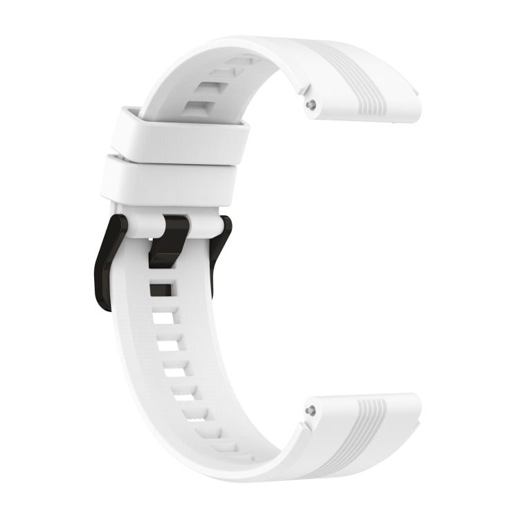 22mm Protruding Head Striped Silicone Watchband