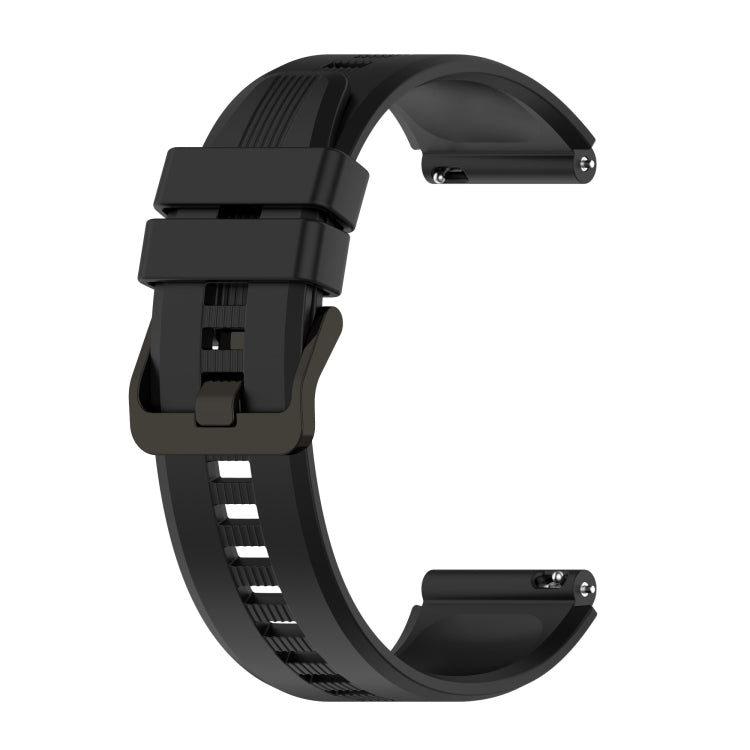 22mm Protruding Head Striped Silicone Watchband