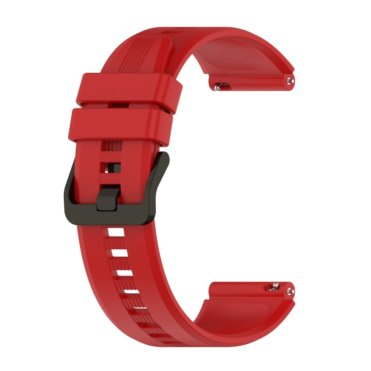 22mm Protruding Head Striped Silicone Watchband