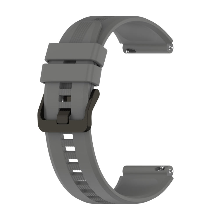 22mm Protruding Head Striped Silicone Watchband