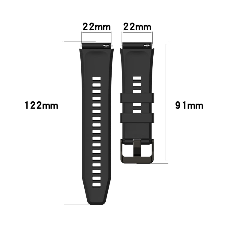 22mm Protruding Head Striped Silicone Watchband
