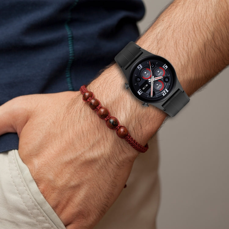 22mm Protruding Head Striped Silicone Watchband