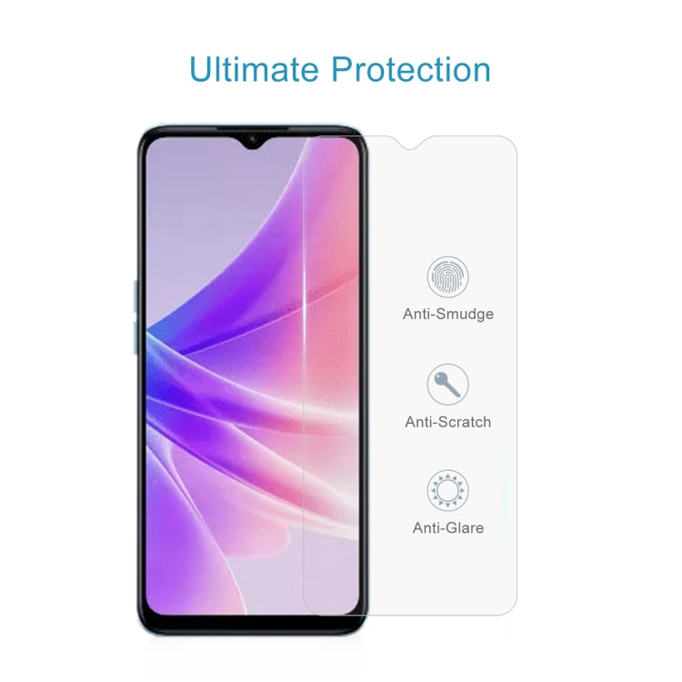 0.26mm 9H 2.5D Tempered Glass Film, For OPPO A57 /  A57 4G / A77 / K10 5G / A57e / A57s / K10x / A17k / A58 / A77 4G (1 PC)